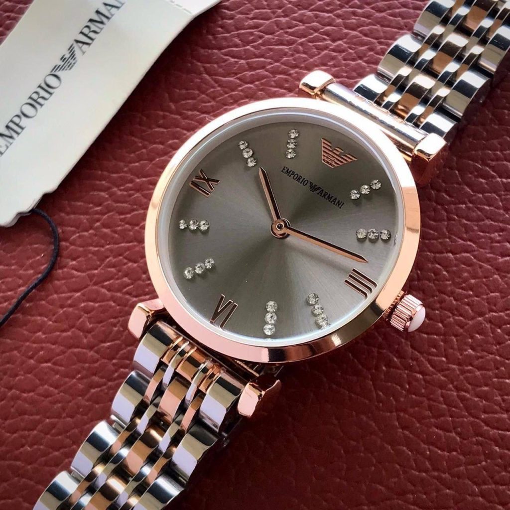 Arman i Dualtone Grey Dial Ladies Watch